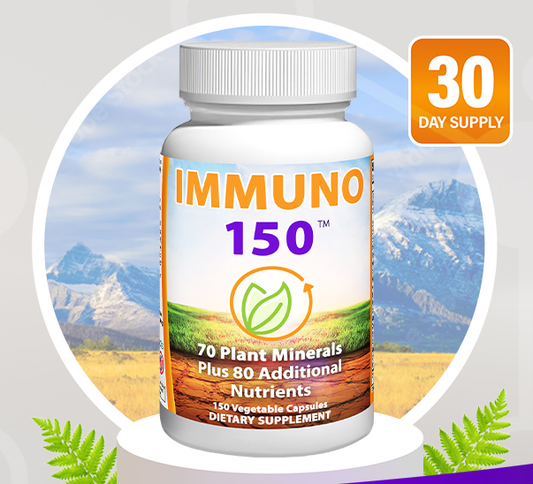 Immuno 150, Immune Support Supplement, Packed with 70 Plant Minerals, 13 Essential Vitamins and 68 Additional Nutrients-150 Vegetable Capsules- Immune Boost for All Age Groups